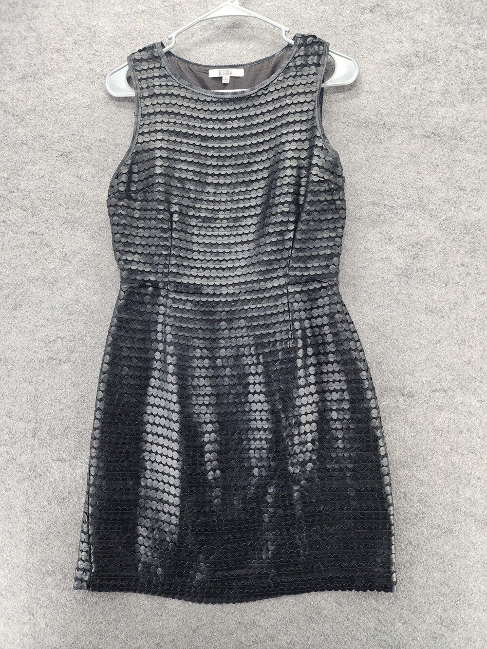 BB Dakota Dress Womens 4 Sleeveless Black Faux Leather Scales